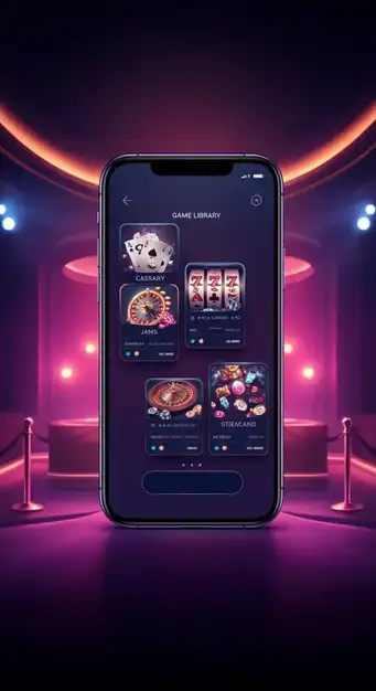 Afbeelding van een Lalabet Casino spelbibliotheek met diverse slots, live tafels en filteropties